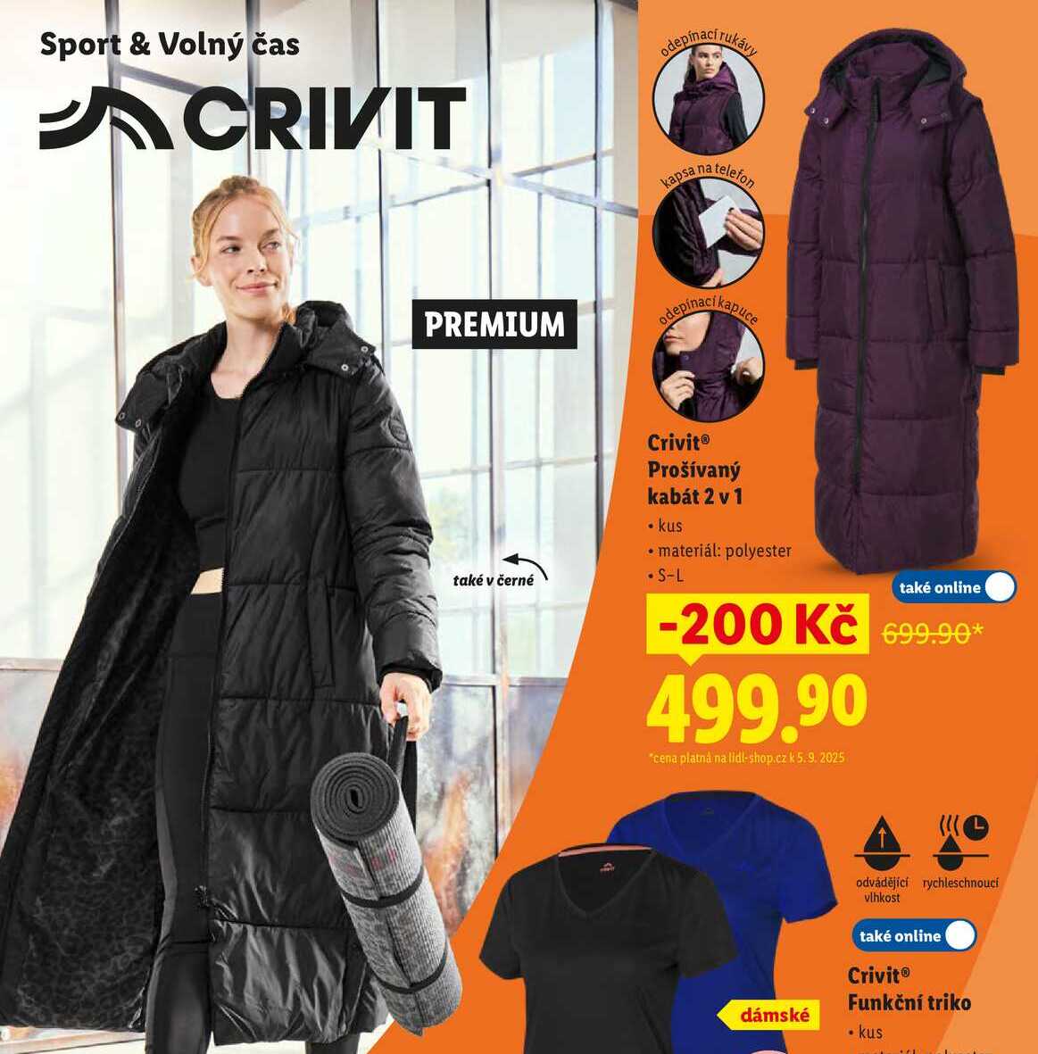 Crivit Prošívaný kabát 2 v 1 