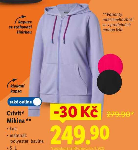 Crivit Mikina 