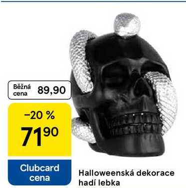 Halloweenská dekorace hadi lebka 