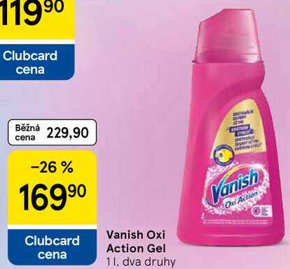Vanish Oxi Action Gel, 1 l, dva druhy