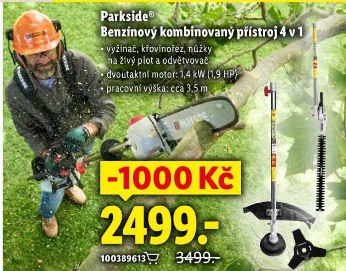 Parkside Benzínový kombinovaný přístroj 4 v 1 