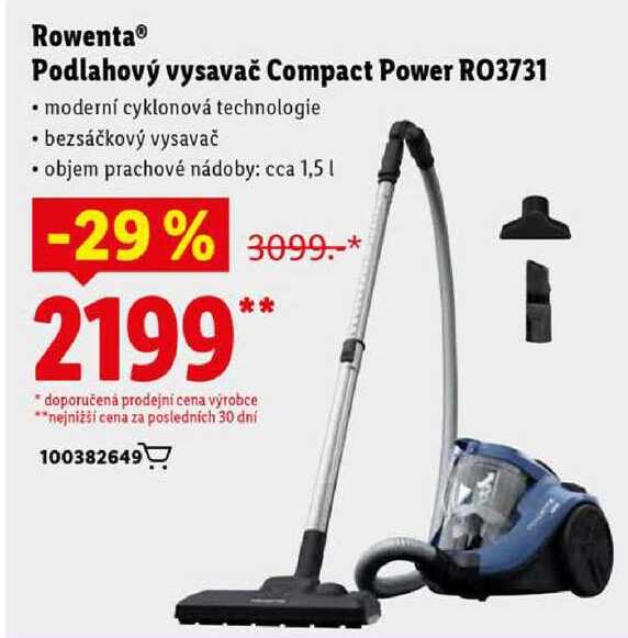 Rowenta Podlahový vysavač Compact Power RO3731 