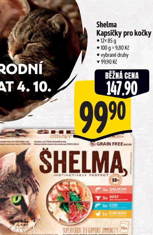   Shelma Kapsičky pro kočky 12× 85 g 