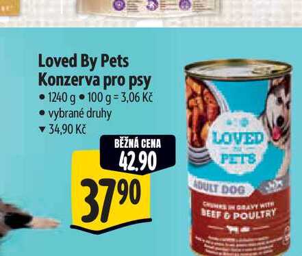Loved By Pets Konzerva pro psy  1240 g  
