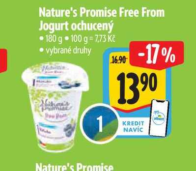 Nature's Promise Free From Jogurt ochucený 180 g 