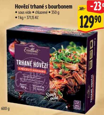 Hovězí trhané s bourbonem, 350 g