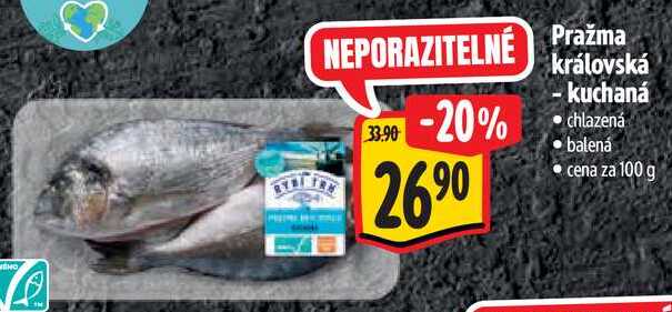 Pražma královská - kuchaná, cena za 100 g 