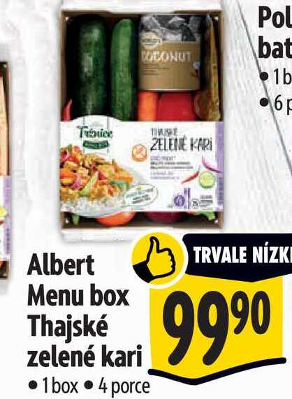   Albert Menu box 1 box  Thajské zelené kari