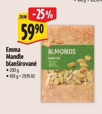 Emma Mandle blanšírované  200 g  