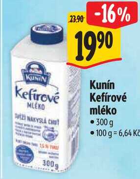Kunín Kefírové mléko, 300 g