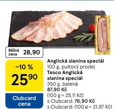 Anglická slanina speciál, 100 g 