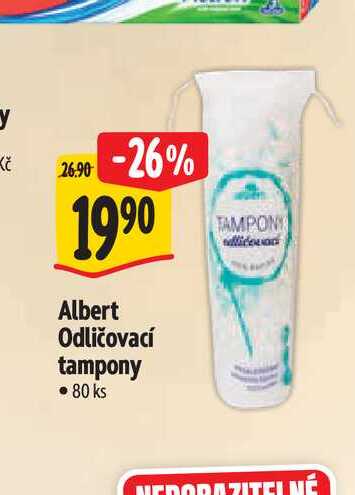   Albert Odličovací tampony 80 ks 