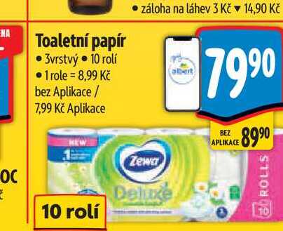  Toaletní papír 3vrstvý  10 rolí  