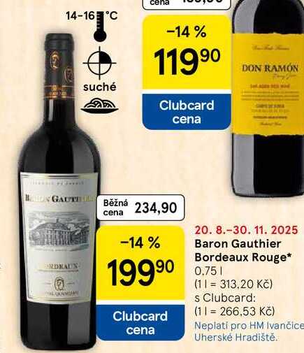Baron Gauthier Bordeaux Rouge, 0.75 l