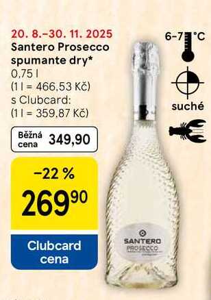 Santero Prosecco spumante dry, 0,75 l