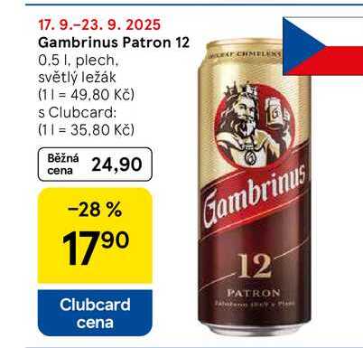 Gambrinus Patron 12, 0.5 l, plech 