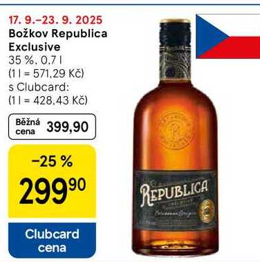 Božkov Republica Exclusive 35 %, 0.7 l