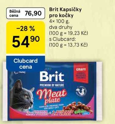 Brit Kapsičky pro kočky, 4× 100 g  