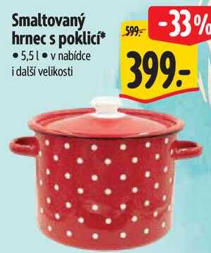 Smaltovaný hrnec s poklicí* 