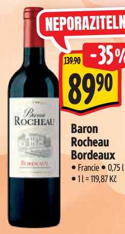 Baron Rocheau Bordeaux, 0,75 l