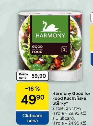 Harmony Good for Food Kuchyňské utěrky, 2 role. 2 vrstvy 