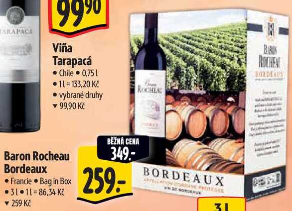 Baron Rocheau Bordeaux, 3 l