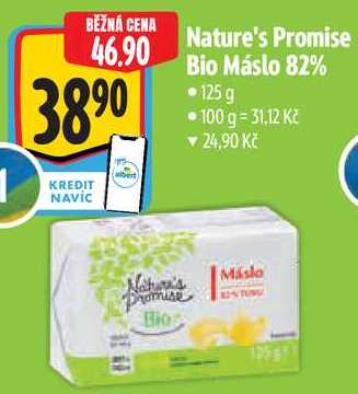 Nature's Promise Bio Máslo 82%, 125 g