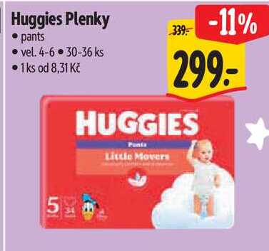 Huggies Plenky, 30-36 ks