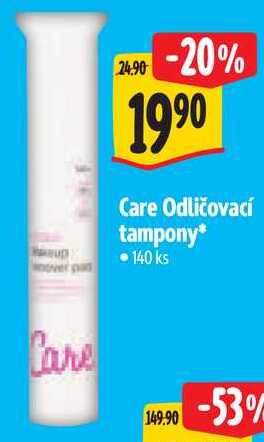 Care Odličovací tampony, 140 ks
