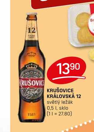 KRUŠOVICE KRÁLOVSKÁ 12 světlý ležák 0,5l