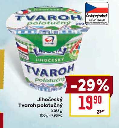 Jihočeský Tvaroh polotučný 250 g 