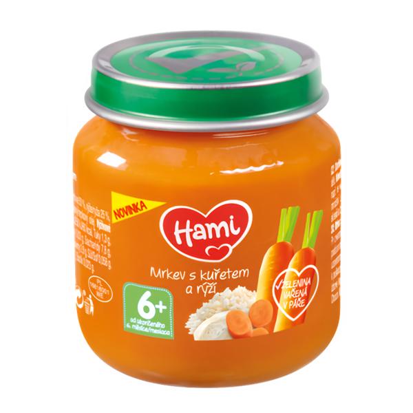 Hami masozeleninový příkrm Mrkev s kuřetem a rýží