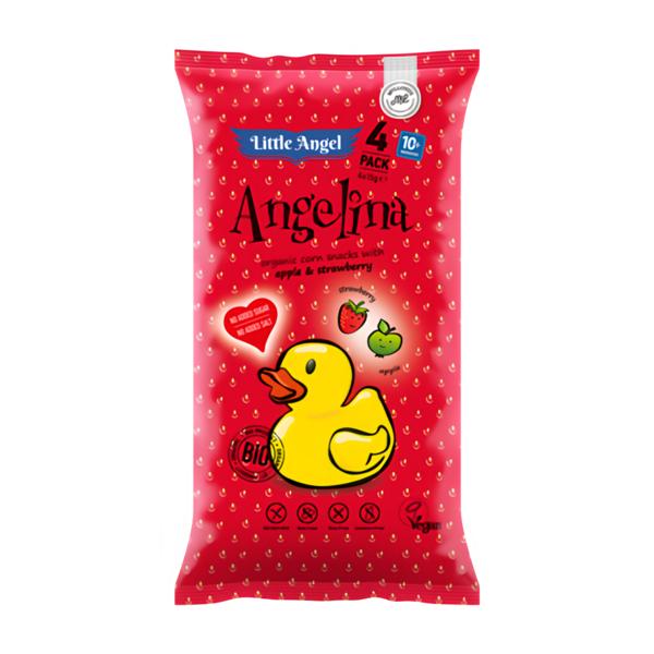 Little Angel BIO Snack Angelina jablko a jahoda, 4x 15 g