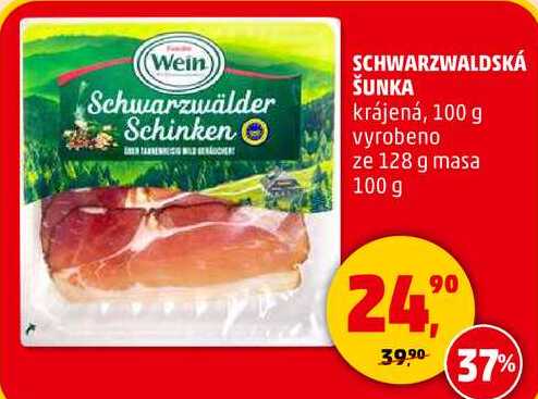 SCHWARZWALDSKÁ ŠUNKA krájená, 100 g 