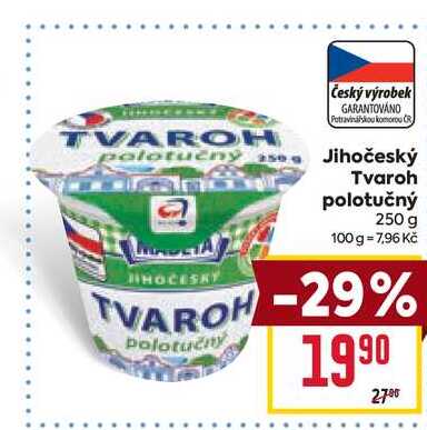 Jihočeský Tvaroh polotučný 250 g