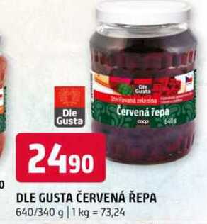 DLE GUSTA ČERVENÁ ŘEPA 640/340 g