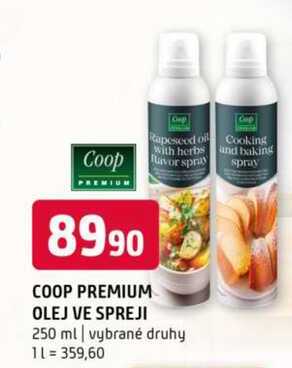 COOP PREMIUM OLEJ VE SPREJI 250 ml
