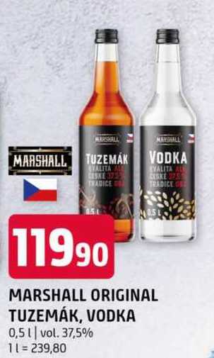 MARSHALL ORIGINAL TUZEMÁK, VODKA 0,5 l