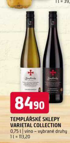TEMPLÁŘSKÉ SKLEPY VARIETAL COLLECTION 0,75 l