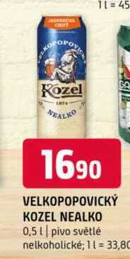 VELKOPOPOVICKÝ KOZEL NEALKO 0,5 l