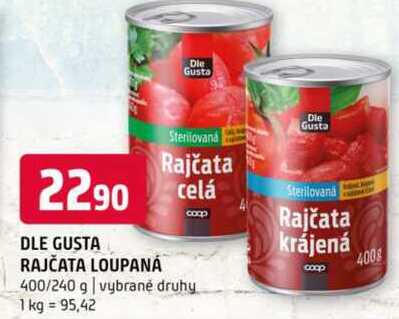 DLE GUSTA RAJČATA LOUPANÁ 400/240 g