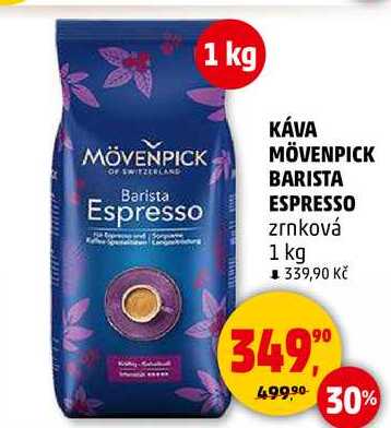 KÁVA MÖVENPICK BARISTA ESPRESSO zrnková, 1 kg 