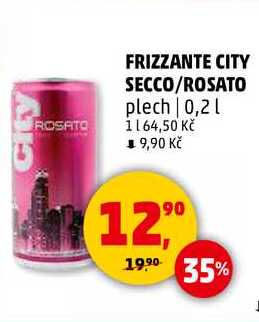 FRIZZANTE CITY SECCO/ROSATO plech, 0,2 l 