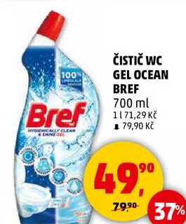 Bref ČISTIČ WC GEL OCEAN BREF, 700 ml  