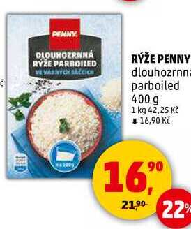 RÝŽE PENNY dlouhozrnna parboiled, 400 g 