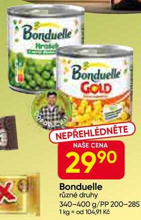 Bonduelle kukuřice různé druhy 340-400 g/PP 200-285 