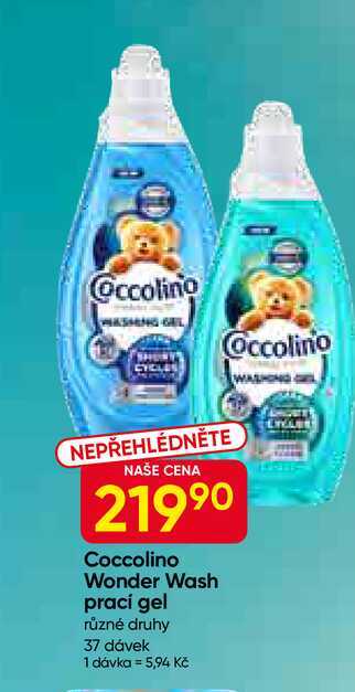 Coccolino Wonder Wash prací gel různé druhy 37 dávek 