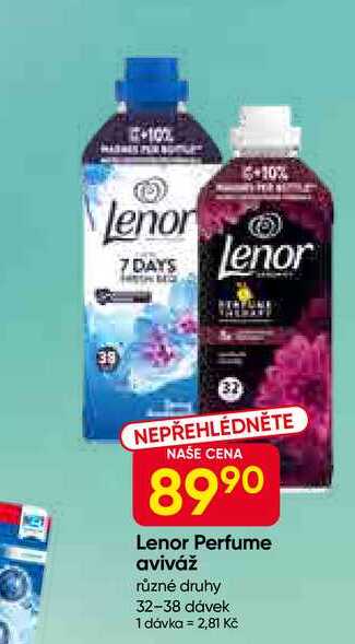 Lenor Perfume aviváž různé druhy 32-38 dávek