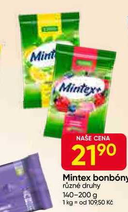 Mintex bonbóny různé druhy 140-200 g