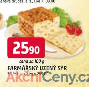 FARMÁŘSKÝ UZENÝ SÝR 30% tuku, 100g